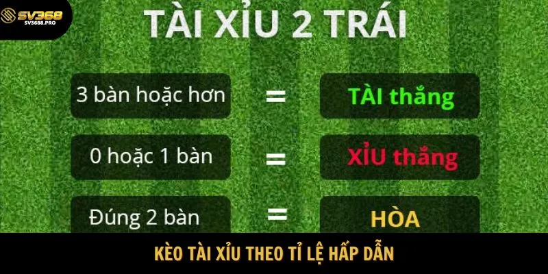 Kèo Tài Xỉu theo tỉ lệ hấp dẫn